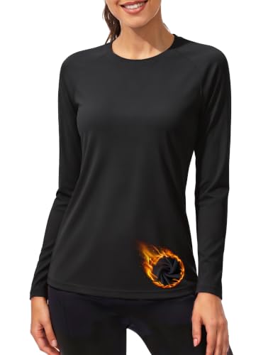 Image of TACVASEN Long Sleeve T Shirts Women Hiking Running Base Layers Thermal Top