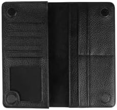 Bagacar Hakiki Deri Telefon Bölmeli Mıknatıslı El Portföy Cüzdan Siyah - Görsel 5