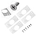 Cabinet Hinge Repair Plate Stainless Steel Hinge Repair Kit for Furniture Door Reinforcement, Includes Mounting Screws, /4/10 Pack(# (Hinge Cup Repair Board)4pcs)