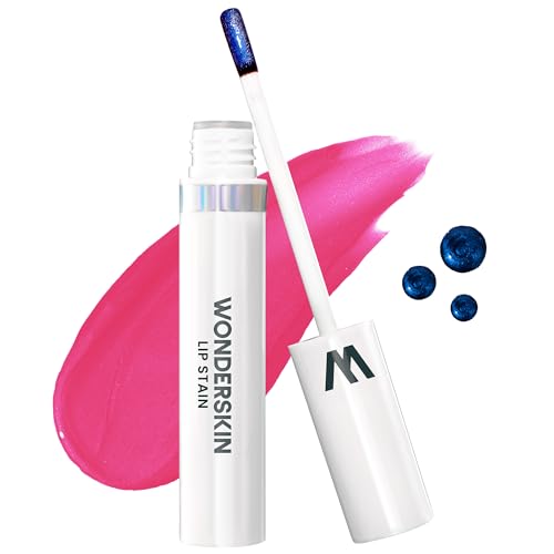 Wonderskin Wonder Blading Mascarilla Para Labios,Tinte Labial Natural, Tinte Labial de Larga Duración Resistente al Agua (Neon Rose Stain & Go)