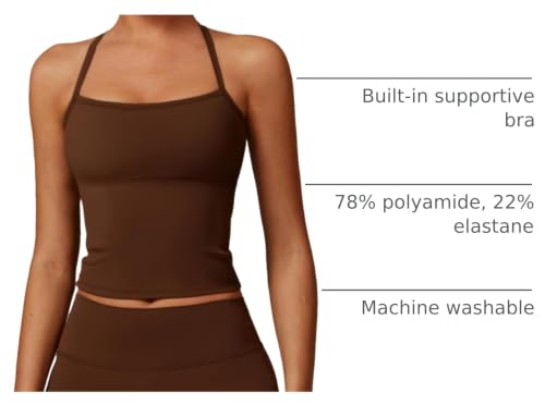 Image of QBGJTD Womens Longline Sports Bras Cross Back Active Gym Yoga Padded Workout Crop Tank Top with Built in Bra