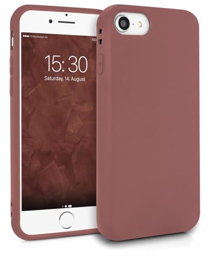  MyGadget Cover per Apple iPhone SE 2022  2020  7  8 - Custodia Protettiva in Silicone Morbido Case TPU Flessibile - Protezione Antiurto & Antigraffio Marrone