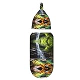 Ensemble d'emmaillotage Waterfall Views : notre ensemble d'emmaillotage pour nouveau-né est conçu pour les bébés de 0 à 6 mois. La taille du sac à emmailloter est de 52,8 x 29 cm, ce qui peut parfaitement s'adapter à la courbe du corps de bébé et fournir confort et sécurité pour le bébé