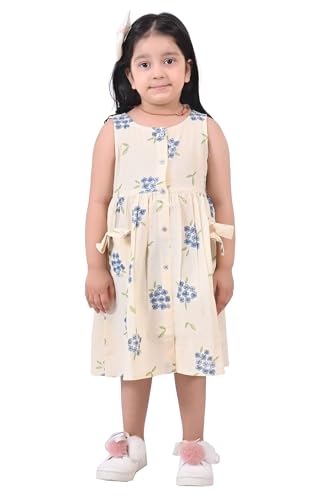 Image of VIKITA Kids Printed Cotton Frock Dress for Baby Girls|Comfortable Summer Wear Dress| for Birthday,Evening, Kids Onepeice Dress
