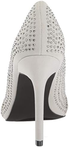 Penny Loves Kenny Women's OPLEAT Pump, Silver Jeweled Lycra, 9.5 Medium US | Image 2