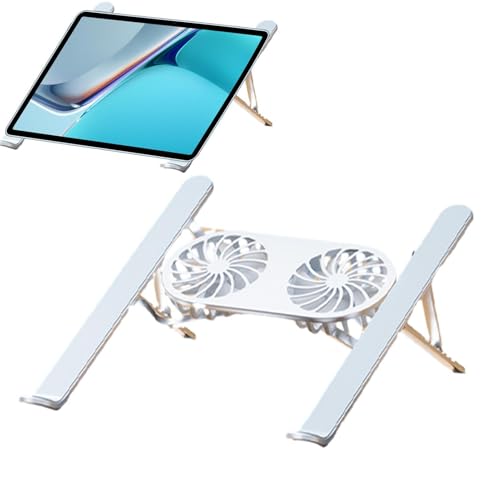 Almohadilla de refrigeración para computadora, soporte plegable para ventilador de computadora portátil para dispositivos de 13 a 21 pulgadas, enfriador eficaz para laptop, almohadilla silenciosa para