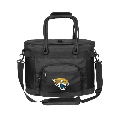 FANMATS NFL Jacksonville Jaguars 35 Can Flex Cooler — Leak-Proof Lining | 35 Can Capacity | Top Hatch Opening | Team Color