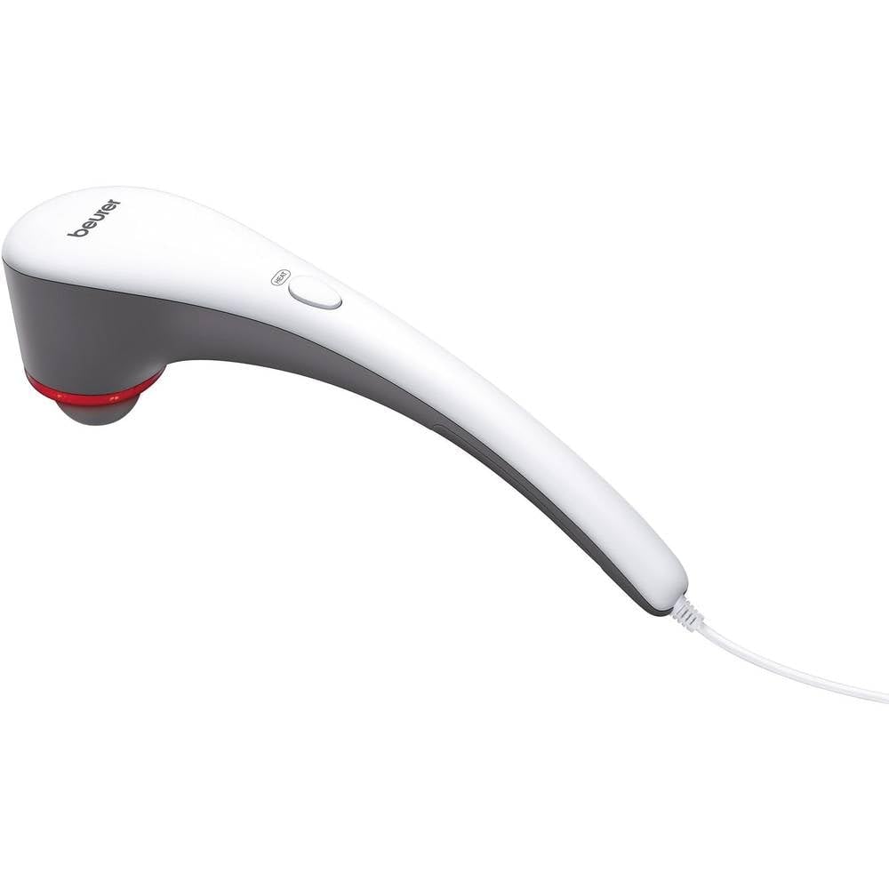 Beurer MG55 Handheld Percussion Massager | Loosen and relax tense muscles | Optional heat function | Adjustable intensity | 3 varying massage attachments | Ergonomic design for easy use