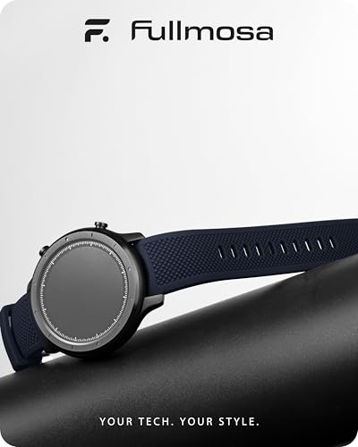 Fullmosa 22mm Silicone Bands No Gaps Compatible for Samsung Galaxy Watch 46mm/Gear S3 Classic/Frontier, Fossil Men's Gen 6 44mm/Gen 5E 44mm/Gen 5 Garrett HR, HUAWEI Watch GT 2 46mm