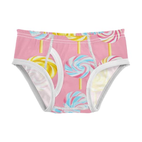 KLL Colorful Sweet Lollipop Candy Toddler Boys' Soft Athletic Underwear Breathable Children Undies