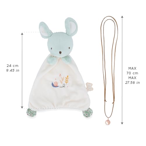 KALOO - Kuschelset Maus + Bola-Halskette Geburt - Geschenk für die Schwangerschaft - Sanftheit und Harmonie ab der Schwangerschaft - Geschenkbox - K210014