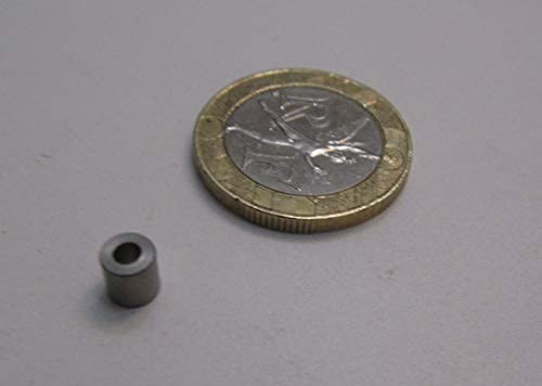 18-8 Stainless Steel Spacer, Unthreaded, No. 2 Screw Size x .187" OD x .090" ID x .187" Length, 10 Pcs.