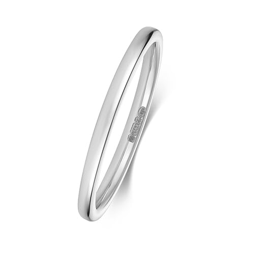 EDS Jewels Bague de Mariage/Alliance Homme/Femme 1,7mm Confort Or Blanc 375/1000 TRS383989KWRSS