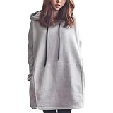 [アスペルシオ] 長袖 パーカー ワンピース フード付き レディース パーカーワンピ 長そで ふわふわ もこもこ フード ポケット 付き 紐 暖かい ニット aライン フーテッド プルオーバー トップス ボリュームネック パーカ トレーナー おおきめ かわいい きれいめ 無地 ボア セクシー 細身 防寒 あったか あたたかい フェミニン デザイン 軽量 ゆるシルエット ゆったり (L) 灰色