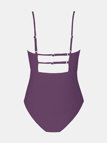 Image of CUPSHE Women Swimsuit One Piece Bathing Suit Square Neck Cutout Back Tummy Control with Adjustable Spaghetti Straps