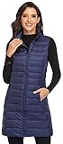 Obosoyo Women's Ultra Light Long Down Vest Winter Packable Down Jacket Lightweight Outdoor Puffer...