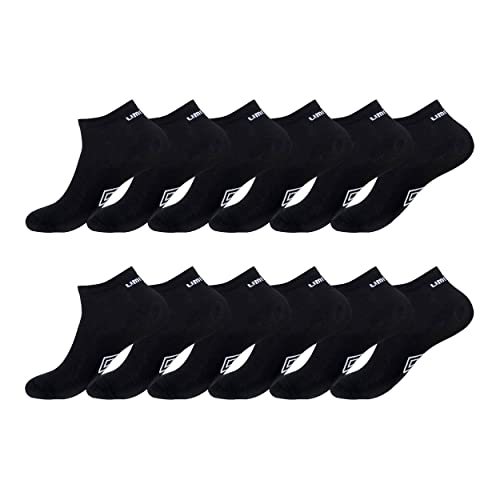 UMBRO Chaussette Homme Résistantes - Lot de 12 - Socquettes Sportswear Homme, Durables, Confortables, Noir, 43-46 Cover