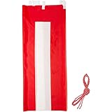 紅白幕 高さ120cm×長さ360cm (2間) テトロンポンジ 紅白ひも付 KH004-02IN