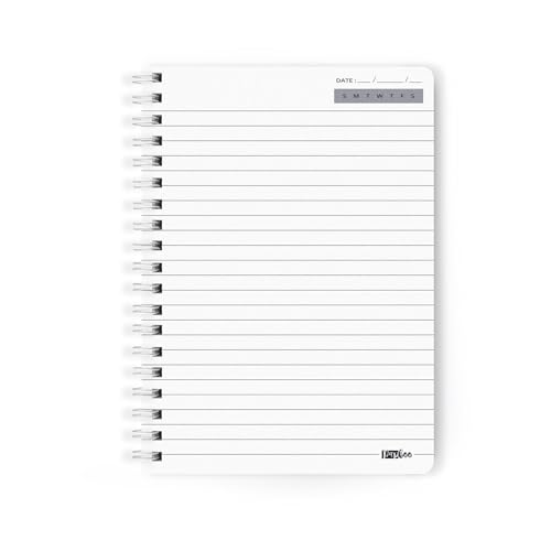 Image of PAPBOO A5 Handy, Hardcover, Hardbound 2026 Diary with Calendar, Easy to Carry White Spiral Wiro Notebook: 80 GSM Paper, Ruled, 188 Pages, Journal, Diary, Gift (Dark Green)
