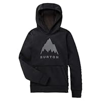 Burton Kids' Oak Pullover Hoodie, True Black Heather, S