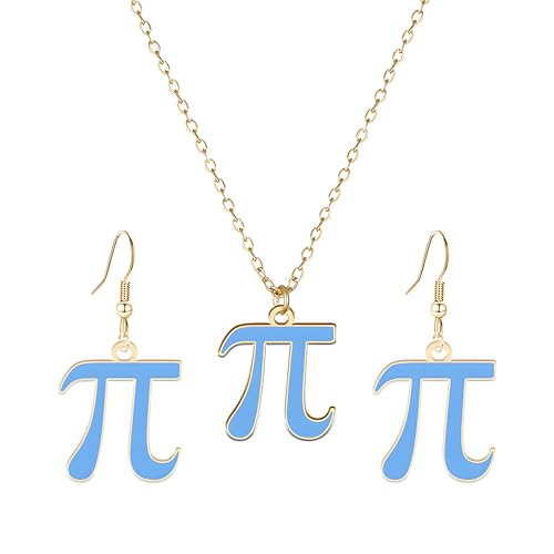 WCRAZYE Teacher Pi �C�������O �l�b�N���X�Z�b�g ���f�B�[�X ���w �I�^�N �I�^�N 3.14 �m�x���e�B �l�b�N���X �C�������O ���w Pi �C�������O ���t ���I�M�t�g, Medium, �����|, ��΂Ȃ�