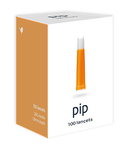 Pip 100 Lancets | All-in-One 28G-1.8mm Diabetes Safety Lancets | Normal Fingerstick Testing for Blood Sugar & Ketone Monitors