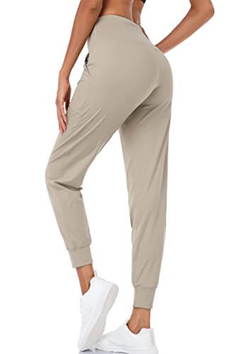 Image of Oalka Women's Joggers High Waist Yoga Pockets Sweatpants Sport Workout Pants
