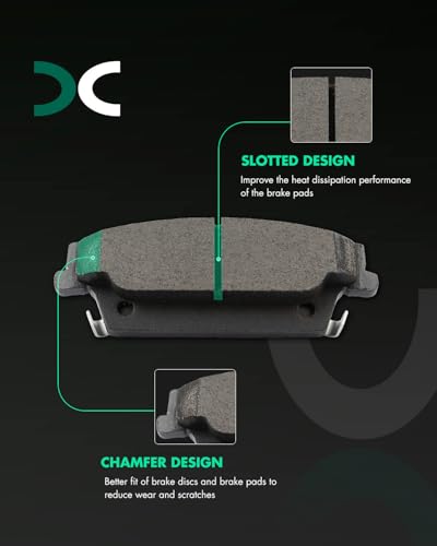 Image of SCITOO D1020-7924 Disc Brake Pads Sets Rear Ceramic Brake Pads w /Hardware | For Cadillac For CTS 2006-2007,For SRX 2004-2009,For STS 2005-2011