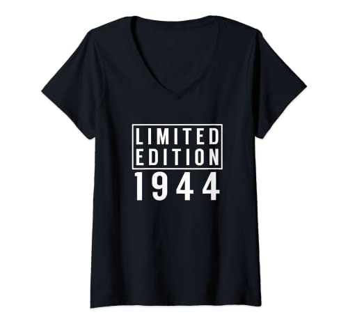 Mujer 78 edición limitada de regalo de cumpleaños 1944 Camiseta Cuello V