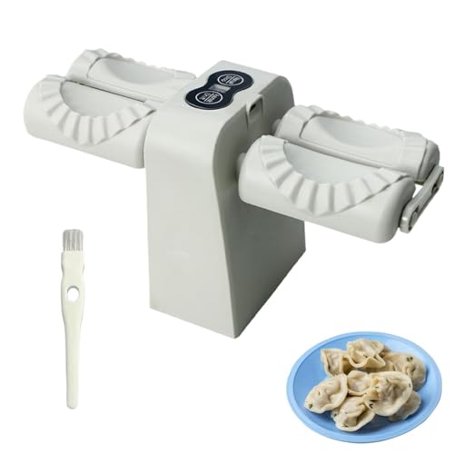Prensa para hacer empanadas, máquina para hacer albóndigas, diseño de doble cabeza, envoltorios automáticos de empanadas, molde pequeño para hacer albóndigas, empanadas, raviolis, pasteles,