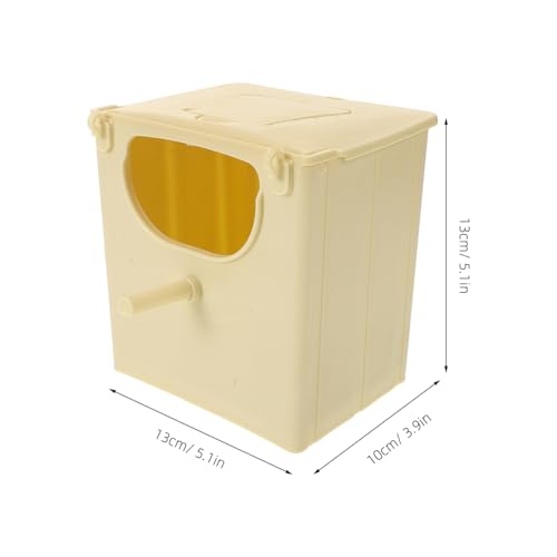 Image of balacoo 3 Pcs Bird Breeding Box Plastic Bird Nest Box with Hooks Hanging Nest for Finch Parrot Budgie Cockatiel 5.11 X 5.11 X 3.93 in for Cage Garden Yard Home