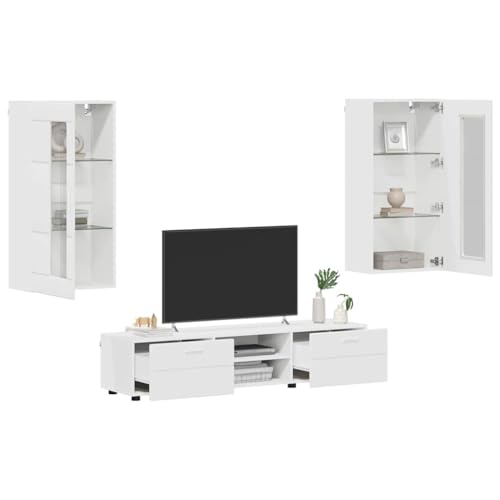 Armoire moderne en bois avec grand espace de rangement et surface mate blanche