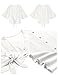 luvamia Women's Casual V Neck Tops 3/4 Sleeve Tie Knot Blouses Work Top for Women Going Out Top Button Up Blouses for Women White Size X-Large Fits Size 16-18