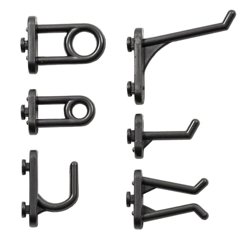 EURO VANADIUM – 30 crochets pour panneaux muraux – Crochets de Panneau Perforé Mural – Porte Outils Mural – Crochet Plastique – Pratique et Economique – Lot...