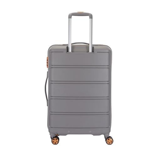 Image of Kamiliant American Tourister Medium Harrier Zing 68 Cms Check-in (PP) Hard Sided 8 Wheels Spinner Luggage /Suitcase /Trolley Bag (Light Grey) (Double Wheel), Medium