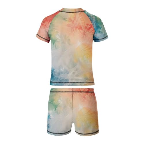 Tie Dye RainbowChildren's Casual Swimsuit Set - Simple and Versatile9-11Y（140cm）3