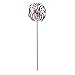 Collections Etc Solar Double Pinwheel Wind Spinner, Brown