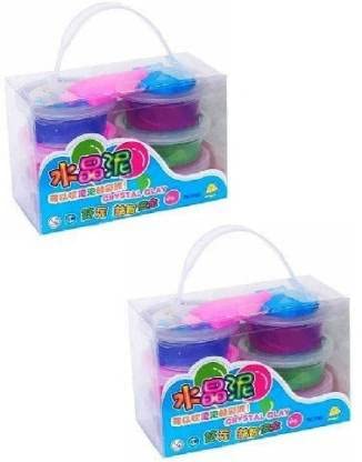 FETE PROPZ New Combo Crystal Clay Soft Slime Transparent Magic mud Non Toxic Stretchy mud Slime Putty - Non Sticky, Stress Relief, Super Soft & Squishy Glitter Sludge Toy for Kids(Set of-12) (B09KQS1SNL) Amazon Price History, Amazon Price Tracker