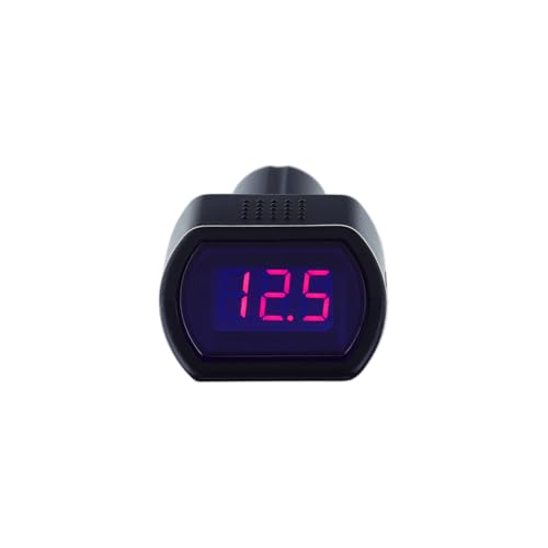 FamilyMall Voltmètre Voiture Digital 12V ~ 24V – Testeur de Batterie avec Affichage LED, à Brancher sur Allume-Cigare, Moniteur Portable de Batterie Auto...