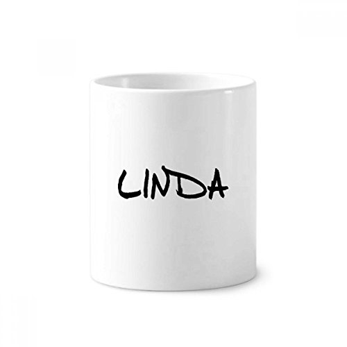 Tasse blanche Linda en céramique pour ranger vos pinceaux et stylos au bureau