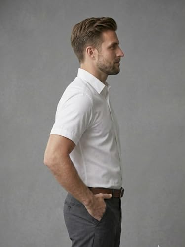 Image of Appel Touch Men's Cotton Blend Formal Shirt Half Sleeves