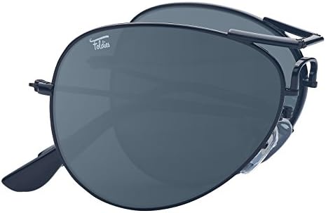 Foldies Polarized Folding Aviators With Premium Cleaning Cloth and Leather Case