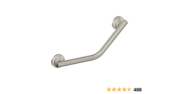 Moen RA8716D1GBN Home Care 16-Inch Angled Grab Bar, Brushed ...