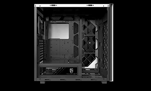 DEEPCOOL Macube 550 Bianco, Custodia Full Tower, Scheda Madre E-ATX e GPU 420mm supportati, con Acciaio SGCC 0.8mm, Pannello in Vetro temperato con Barra in Alluminio
