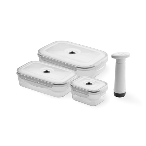 Compactor ACC922 Aspifresh rechteckiger Vakuum-Lebensmittelbehälter mit Pumpe, 3er-Set, BPA-frei,...