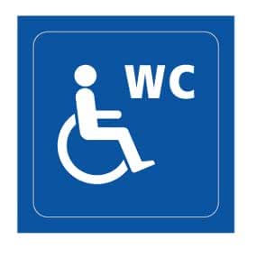 Disabled WC - Symbol Sign, Waterproof Sticker Sign, : Amazon.in: Office ...