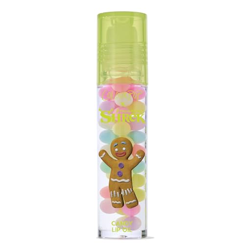 ColourPop x Shrek Moisturizing Rollerball Lip Oil - Clear Candy Flavor with Jojoba Oil Sweet Almond Oil & Vitamin E - Vegan & Cruelty-Free Glossy Lip Hydration - Gumdrop Buttons (0.17 fl oz)