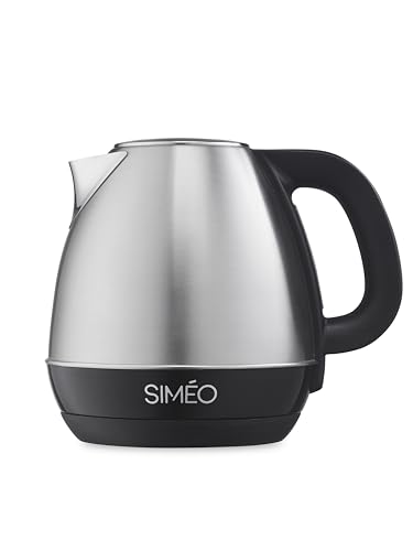 SIMÉO, Bouilloire Électrique Inox Température Réglable 40°-100°C, 1,2L, Silencieuse, Graduée, Utilisation Droitiers/Gauchers, Compacte 19x18x15 cm, Idéale...