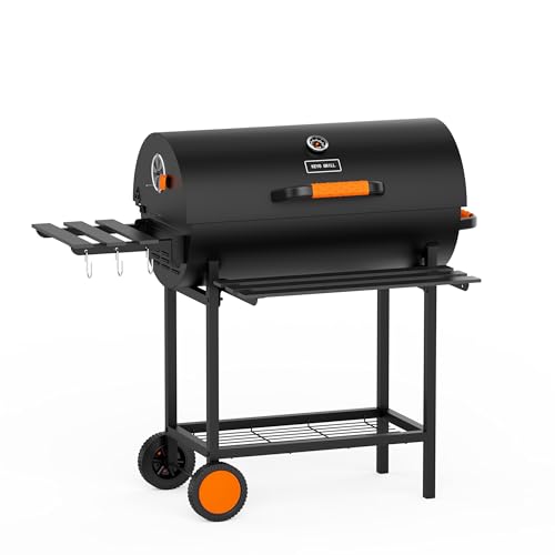 KEYO GRILL Barbecue à Charbon Et Fumoir avec Plateau à Charbon Réglable en Hauteur, Grand...
