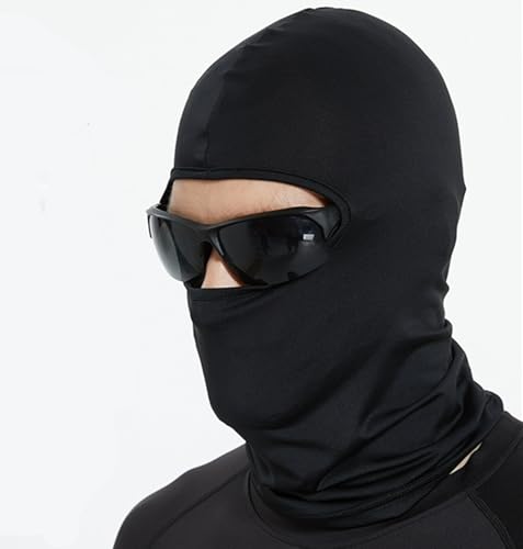 Image of 3 Hole Full Face Mask, Women Men Thin Balaclava Face Mask for Motorcycle Bike Hunting Cycling Cap Ski